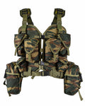Chaleco táctico de carga original del ejército griego, camuflaje de lagarto de 8 piezas