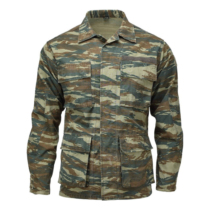 Original campo militar griego chaqueta BDU camuflaje lagarto camisas del ejército de Grecia - GoMilitar