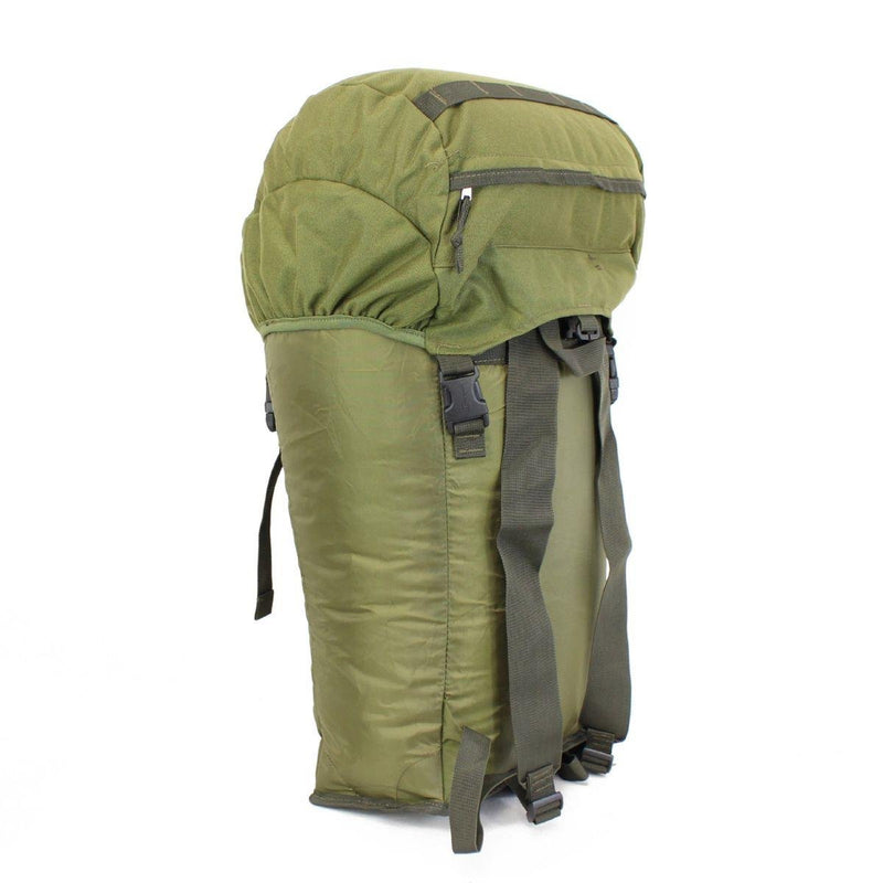 Original Dutch military green backpack with shoulder straps, durable and spacious for outdoor and tactical use