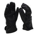 Guantes de cuero originales del ejército húngaro forrados militares de invierno al aire libre negro