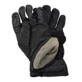 Guantes de cuero originales del ejército húngaro forrados militares de invierno al aire libre negro