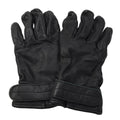 Guantes de cuero originales del ejército húngaro forrados militares de invierno al aire libre negro