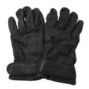 Original Hungarian Army Leather Gloves Lined Military Winter Outdoor Black - GoMilitar