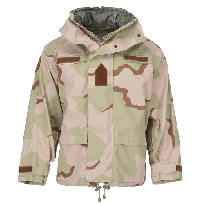 Chaqueta impermeable original del ejército húngaro combate camuflaje desierto impermeable con capucha - GoMilitar