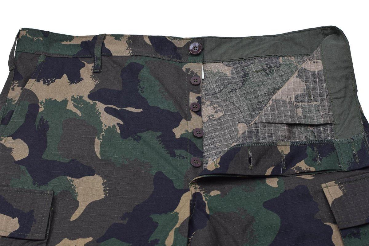 Pantalones de campo de verano militar húngaro original M1990 Woodland Camo Ripstop Nuevo