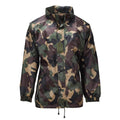 Chaqueta impermeable militar húngara original con capucha enrollable y solapa con botones M93 Camo