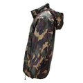 Chaqueta impermeable militar húngara original con capucha enrollable y solapa con botones M93 Camo