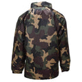 Chaqueta impermeable militar húngara original con capucha enrollable y solapa con botones M93 Camo