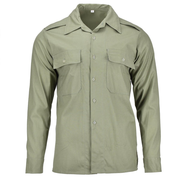 Camisa de combate militar de Hungría original de la manga larga de oliva con campo de bolsillos nuevos