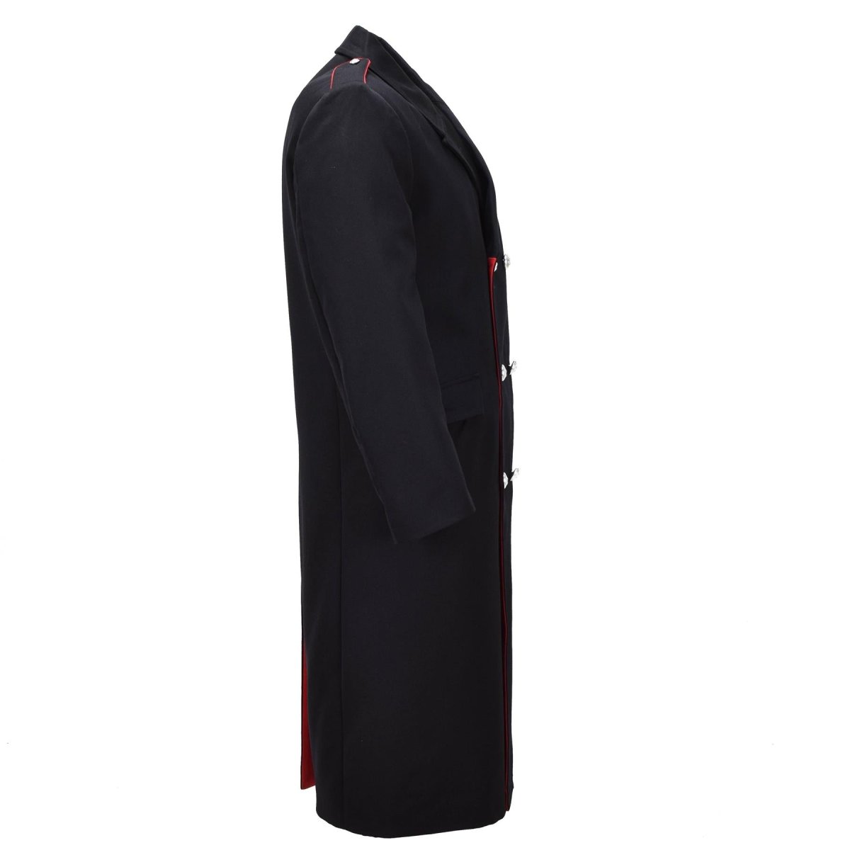 Abrigo de lana original de los Carabinieri del ejército italiano uniforme cruzado negro