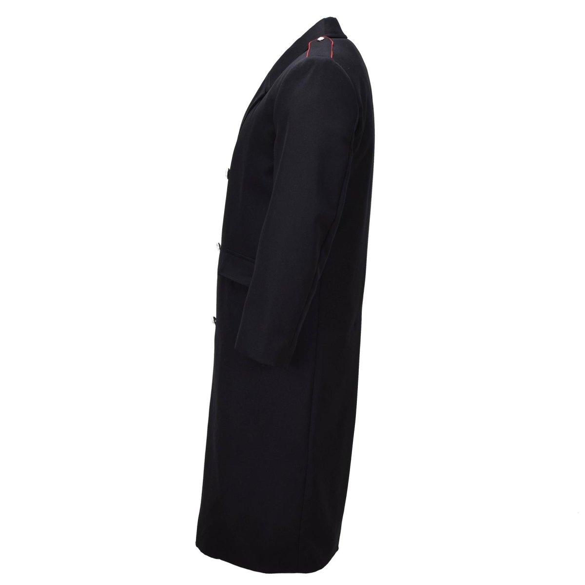 Abrigo de lana original de los Carabinieri del ejército italiano uniforme cruzado negro