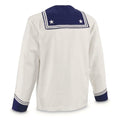 Camisa marina del ejército italiano original Camisa Middy mangas largas marineros militares blancos navales