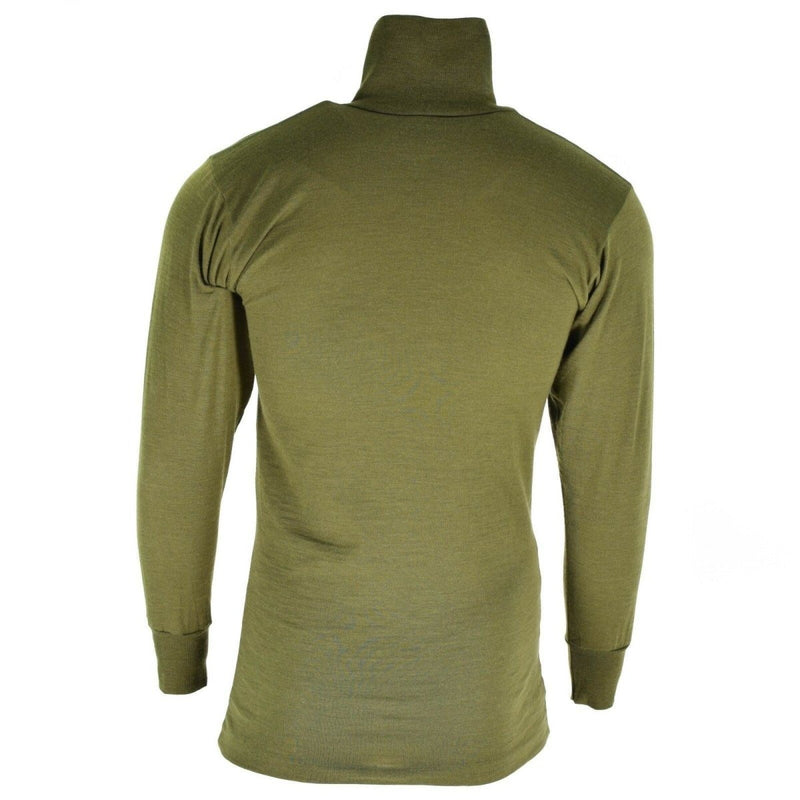 Original Italian army tricot shirt zipper Undershirt F1 thermal Green OD NEW - GoMilitar