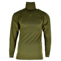 Camisa tricot de ejército italiano original cremallera F1 Green térmico OD Nuevo