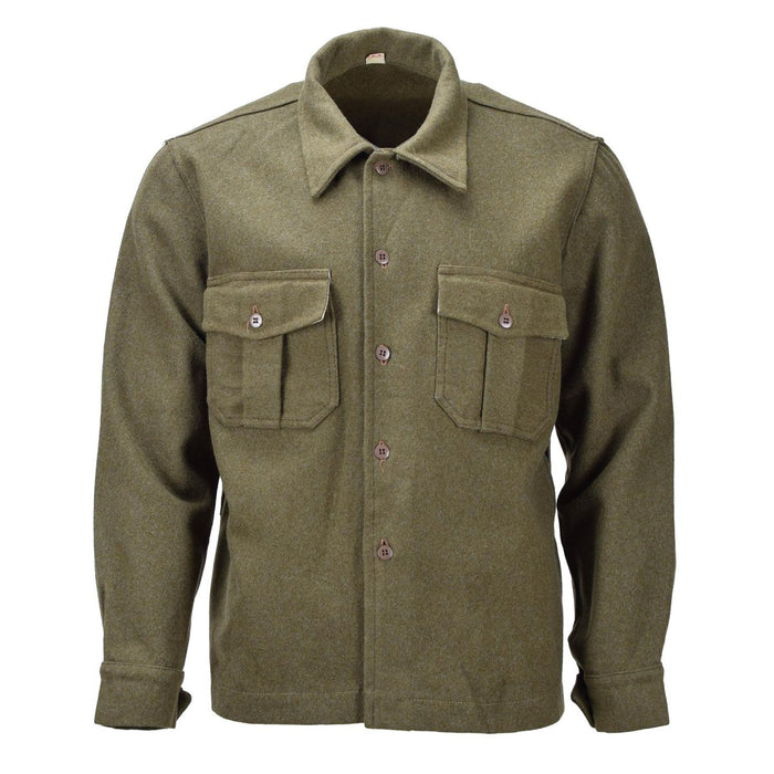 Chaqueta formal original italiana uniforme lana oliva vintage puños ajustables - GoMilitar