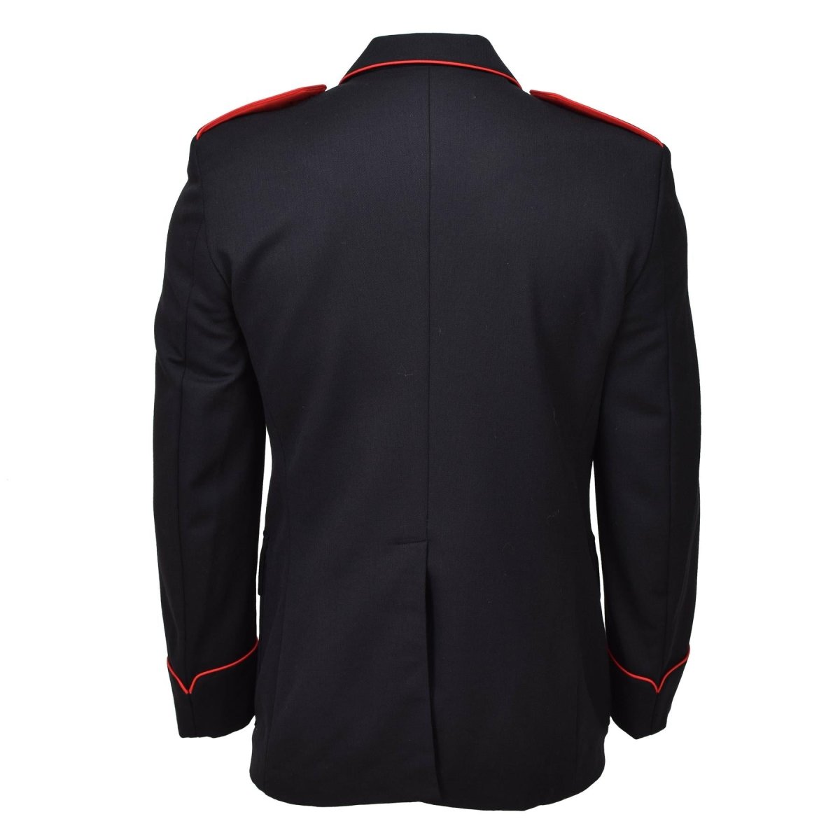 Original italiano militar de lana negra carabinieri chaqueta formal rayas rojas nuevas
