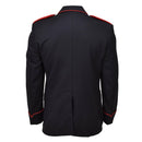 Original italiano militar de lana negra carabinieri chaqueta formal rayas rojas nuevas