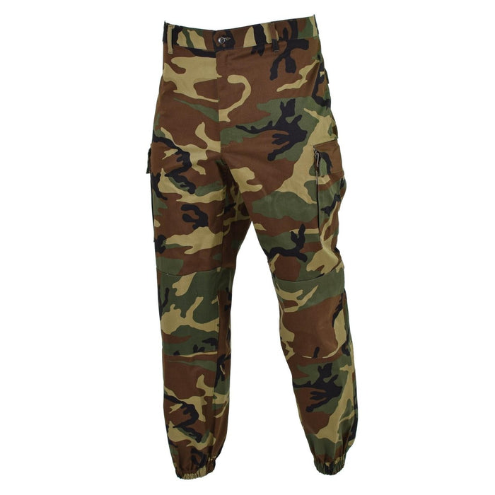 Pantalones cargo militares italianos originales pantalones de campo de camuflaje del bosque de combate NUEVO - GoMilitar