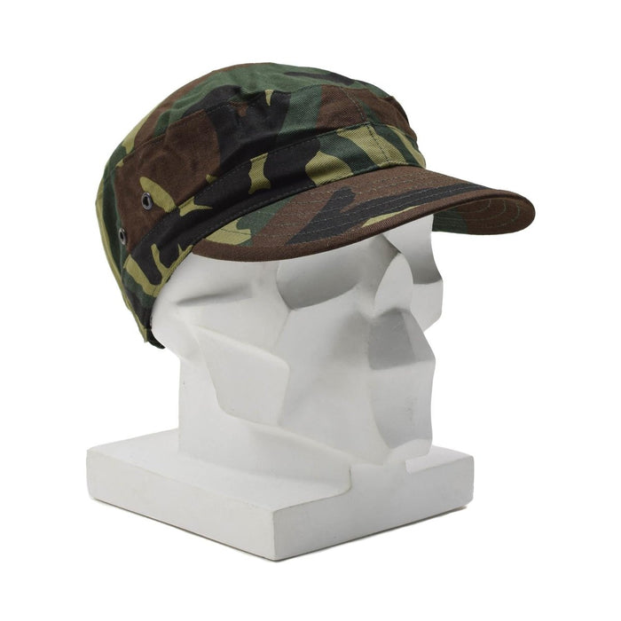 Gorra de Combate Militar Italiana Original Camuflaje Woodland Ojales de Ventilación - GoMilitar