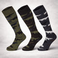 Calcetines de invierno originales militares italianos Esercito, largos, altos, paquete de 3 camuflaje