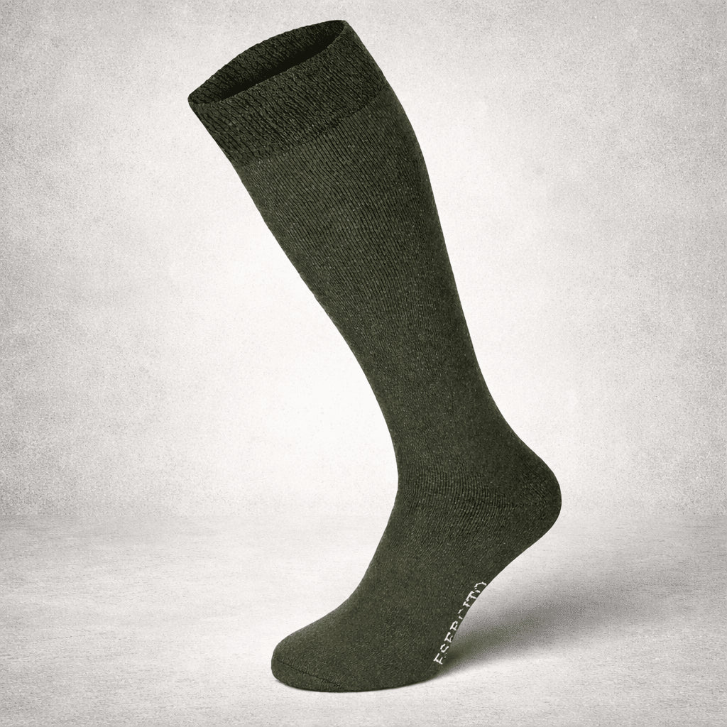 Calcetines de invierno originales italianos militares Esercito, largos, cálidos, paquete de 3, color verde oliva