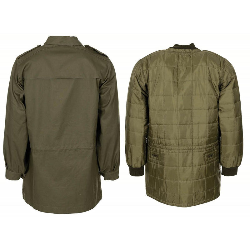 Parka militar italiano original parka desmontable chaqueta acolchada chaqueta de campo oliva nueva