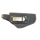 Gray Original Italian military nylon pistol holster with metal belt clip and snap button closure