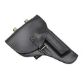 Funda de pistola militar italiana original con cierre de hebilla para diestros, color negro