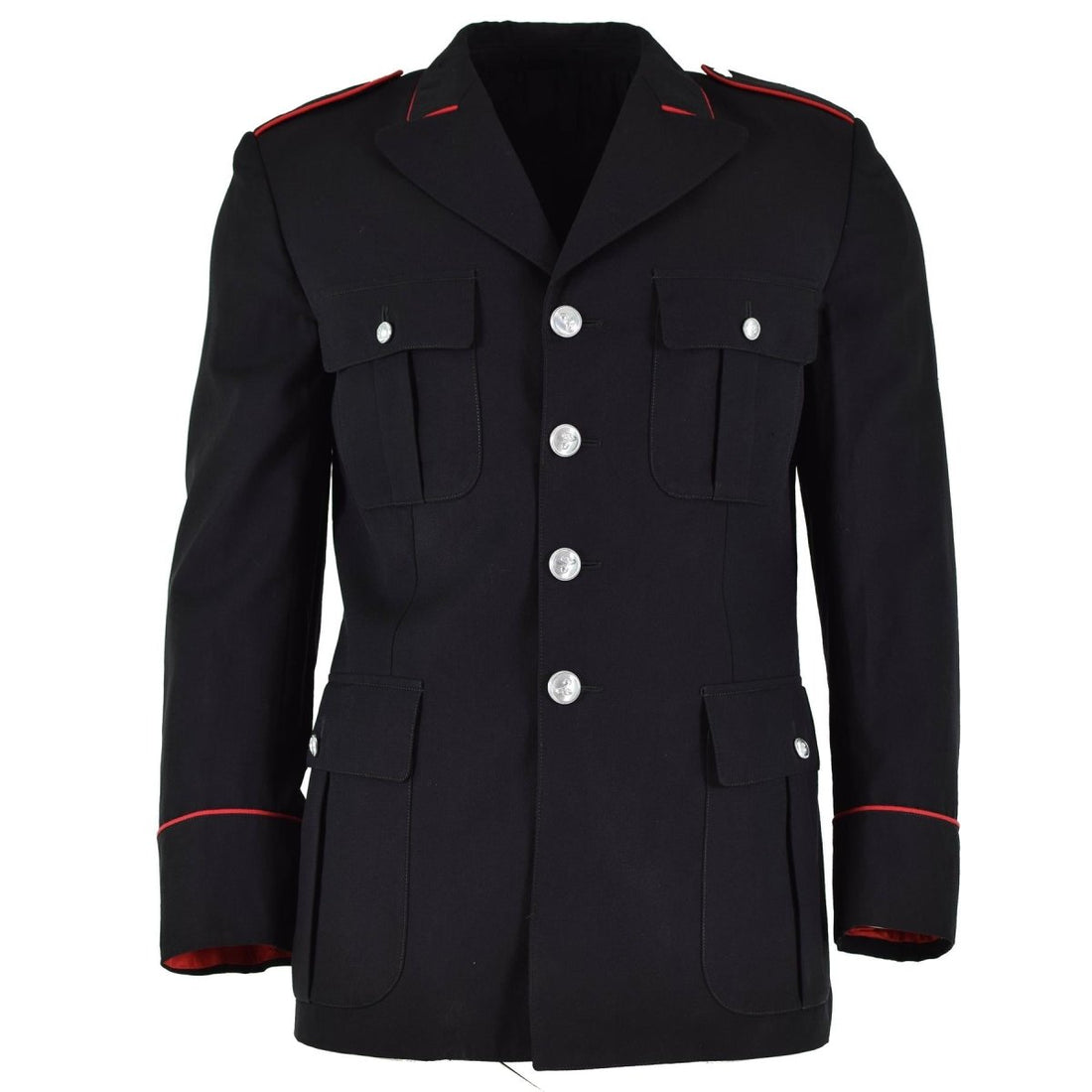 Jaqueta de policía militar italiana original Oficial oficial de uniforme negro formal