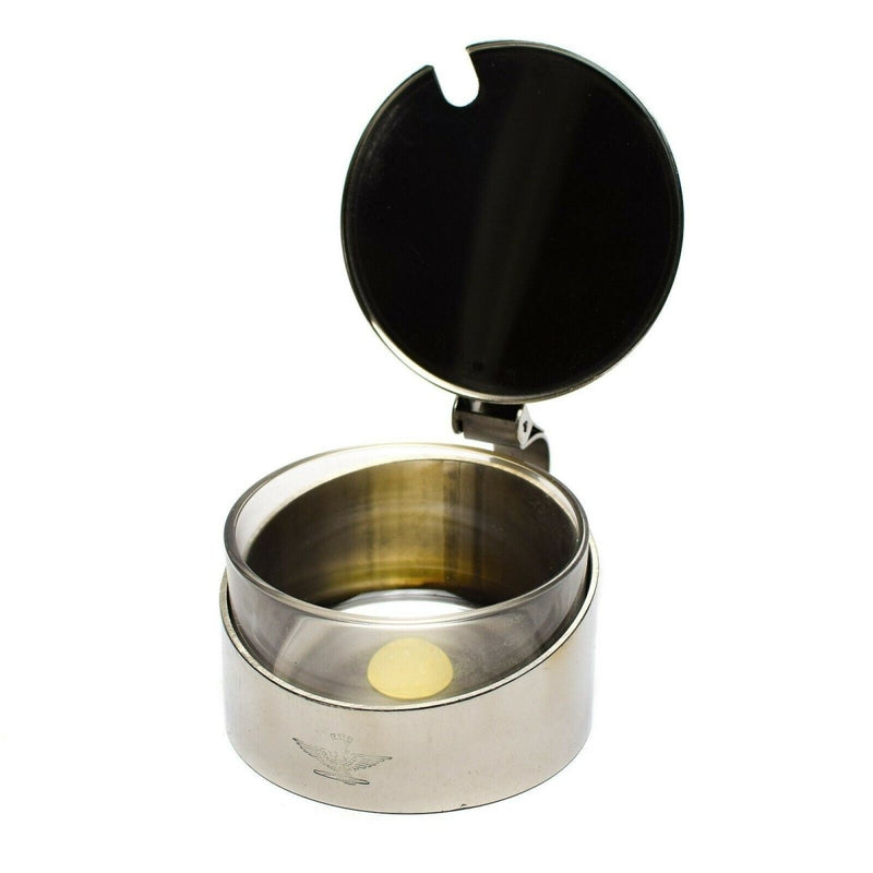Original Italian Military Stainless Steel Glass Cheese Storage Container - GoMilitar