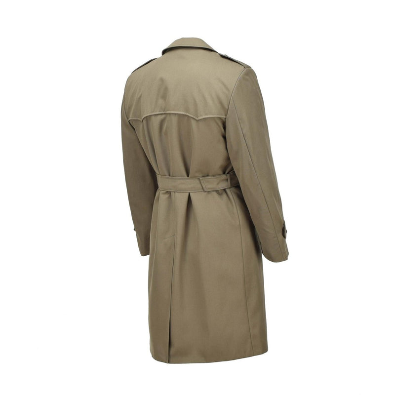 Gabardina militar italiana original de color caqui abrigo formal forrado vintage nuevo