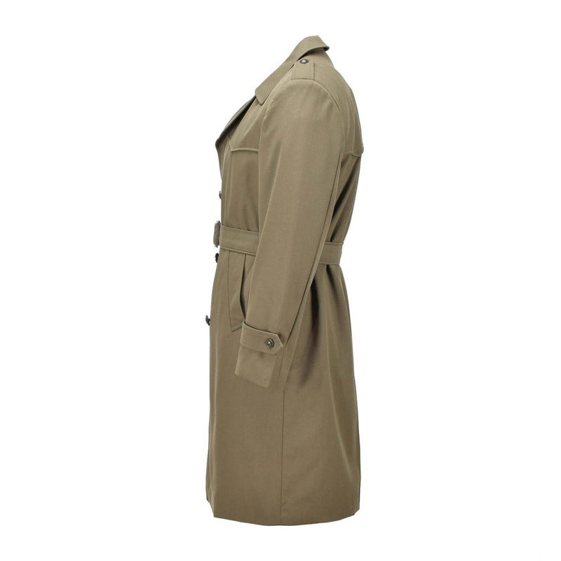 Gabardina militar italiana original de color caqui abrigo formal forrado vintage nuevo