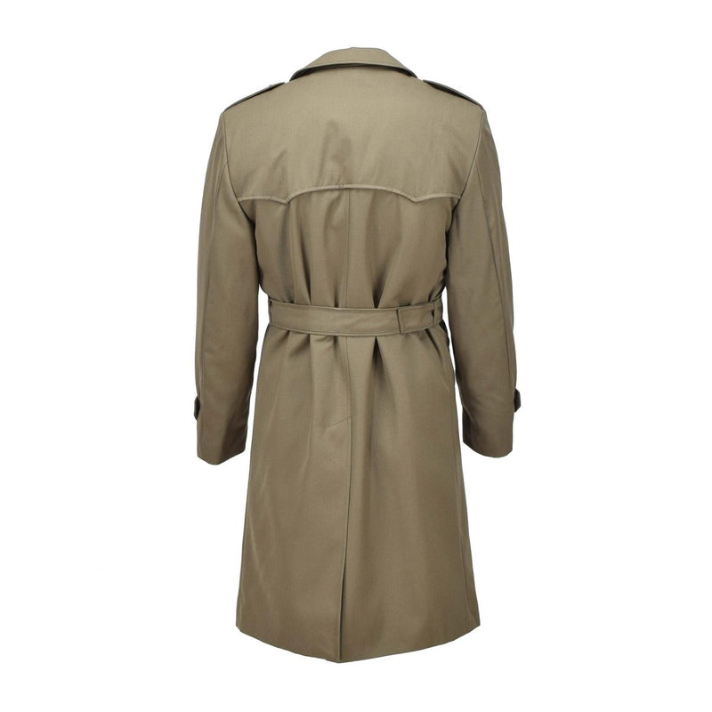 Gabardina militar italiana original de color caqui abrigo formal forrado vintage nuevo