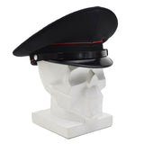 Gorra militar italiana original con visera, sombrero militar excedente de lana vintage, color negro