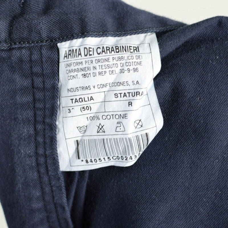 Policía italiana original Carabinieri pantalones azules de pantalones azules policías