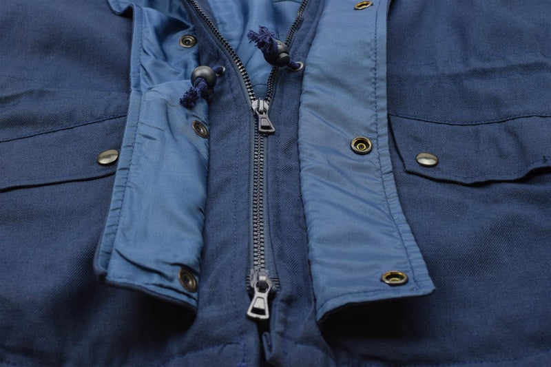 Chaqueta parka de parka marina italiana italiana con capucha Vintage impermeable nuevo