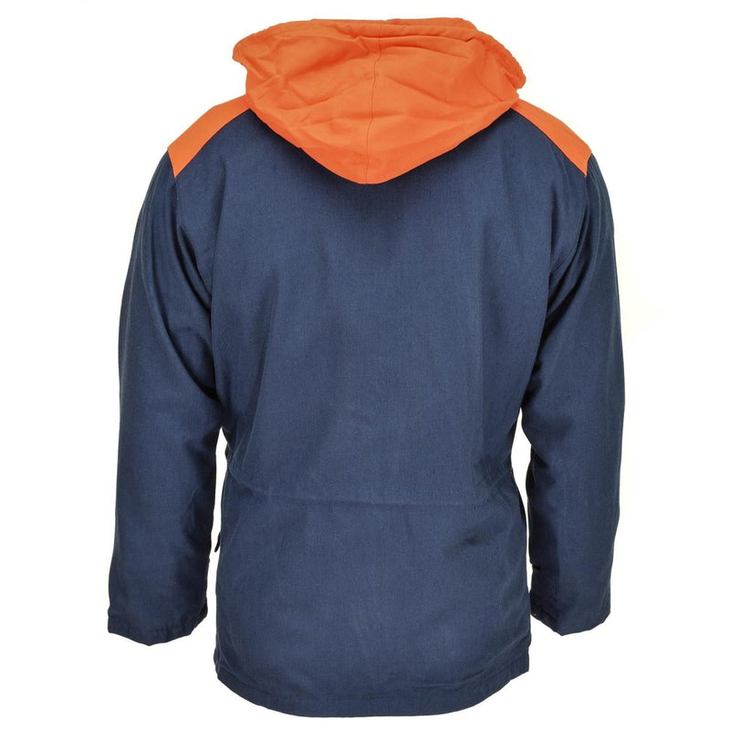 Chaqueta parka de parka marina italiana italiana con capucha Vintage impermeable nuevo