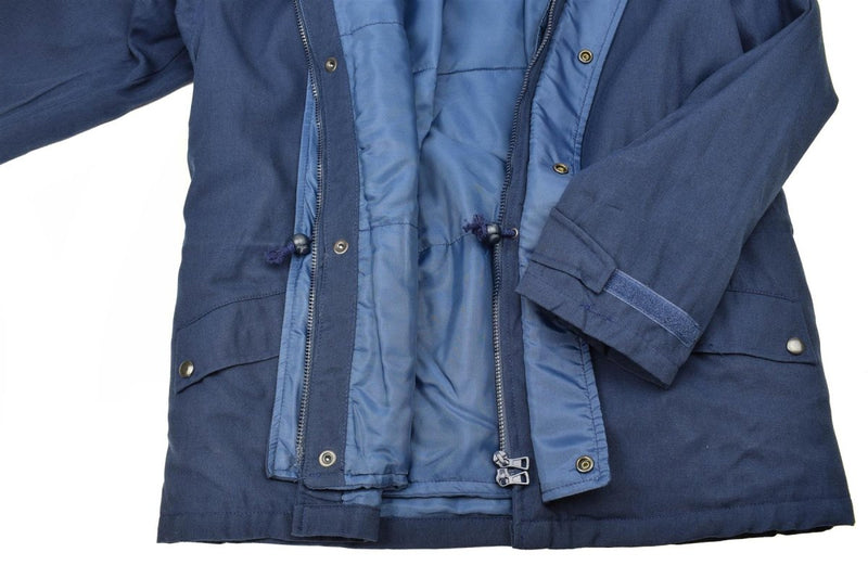 Chaqueta parka de parka marina italiana italiana con capucha Vintage impermeable nuevo