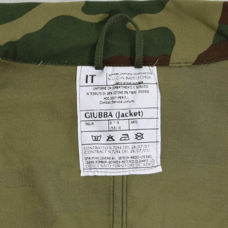 Chaqueta de combate militar de Italia original Italia de combate liviano Camufaporito Ejército Surfplus nuevo