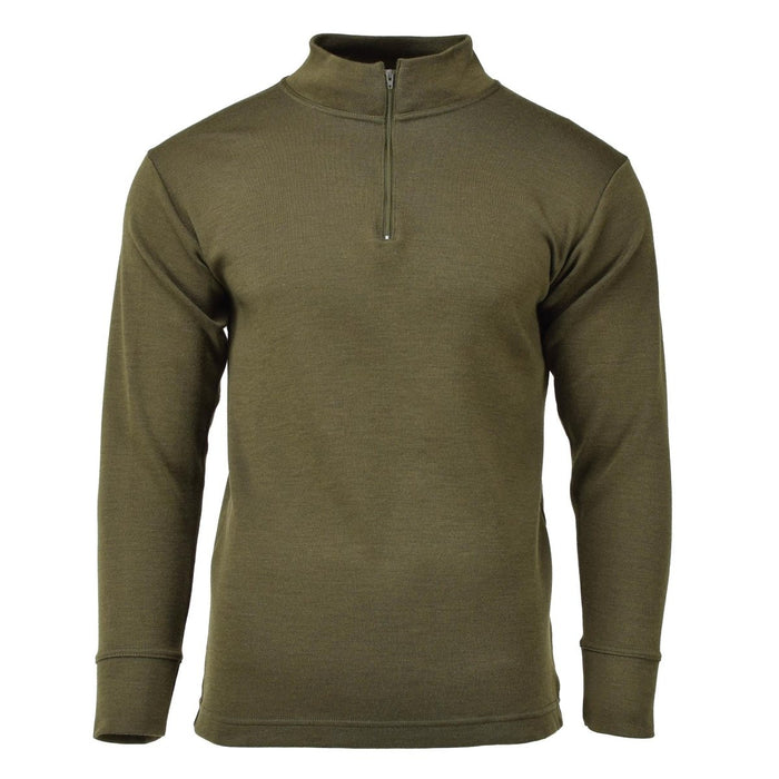 Camisa militar original Italia camiseta interior con cremallera ligera transpirable Oliva - GoMilitar