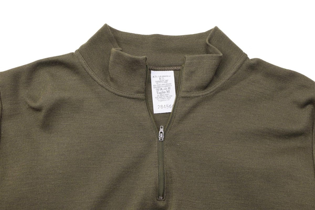 Camiseta militar original Italia cremallera