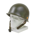 Casco de acero belga militar original M51 Combate táctico Ejército Interior PVC Olive