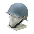 Casco de acero belga militar original M51 Combate táctico PVC PVC Light Blue