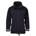 Original militar holandés chaqueta de lluvia negra impermeable parka clima húmedo