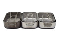 Problema militar original Mess Tins de acero inoxidable Camping Wajusware al aire libre