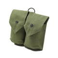 Original Norwegian Army Magazine Pouch Vintage doble munición Bag Verde lienzo nuevo