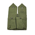 Original Norwegian Army Magazine Pouch Vintage doble munición Bag Verde lienzo nuevo