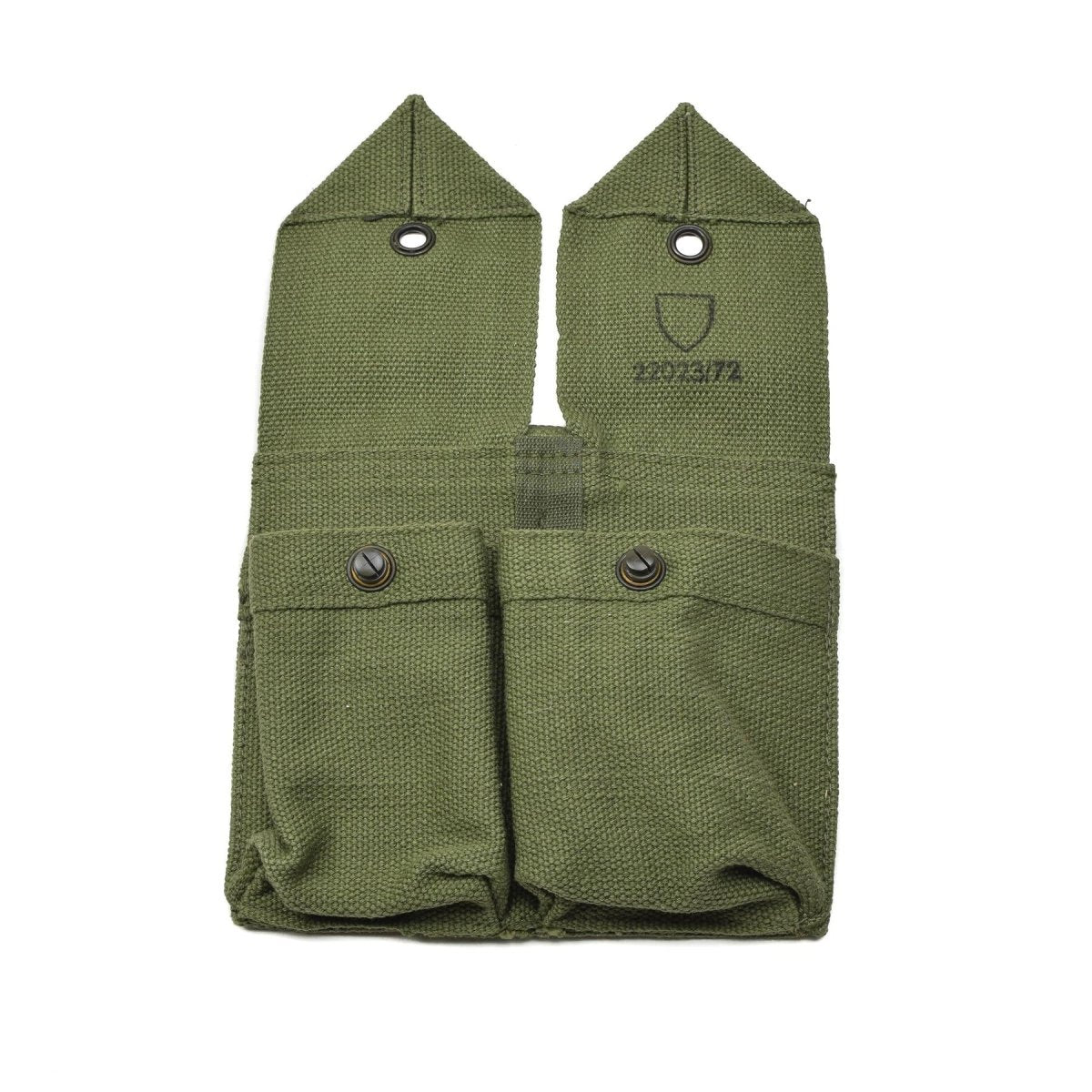 Original Norwegian Army Magazine Pouch Vintage doble munición Bag Verde lienzo nuevo