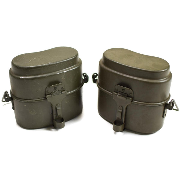Kit de desorden del ejército polaco original de aluminio jugador de bolos militar de aluminio oliva para acampar vintage