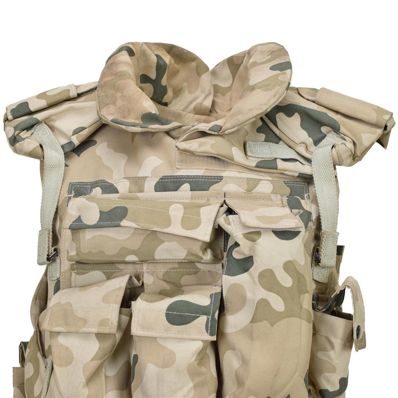 Original Polish Military Tactical Vest Plate Carrier lightweight Desert Camo - GoMilitar